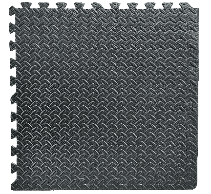 For Living Comfort Floor Mat, 4-pk, Grey Basketweave, 24-in x 24-in
