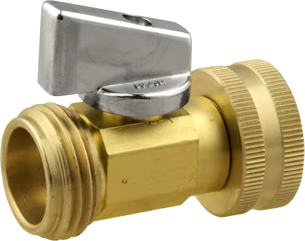 BrassCraft Rough Brass Straight Valve, Female Swivel Garden Hose Thread X Male Garden Hose Thread