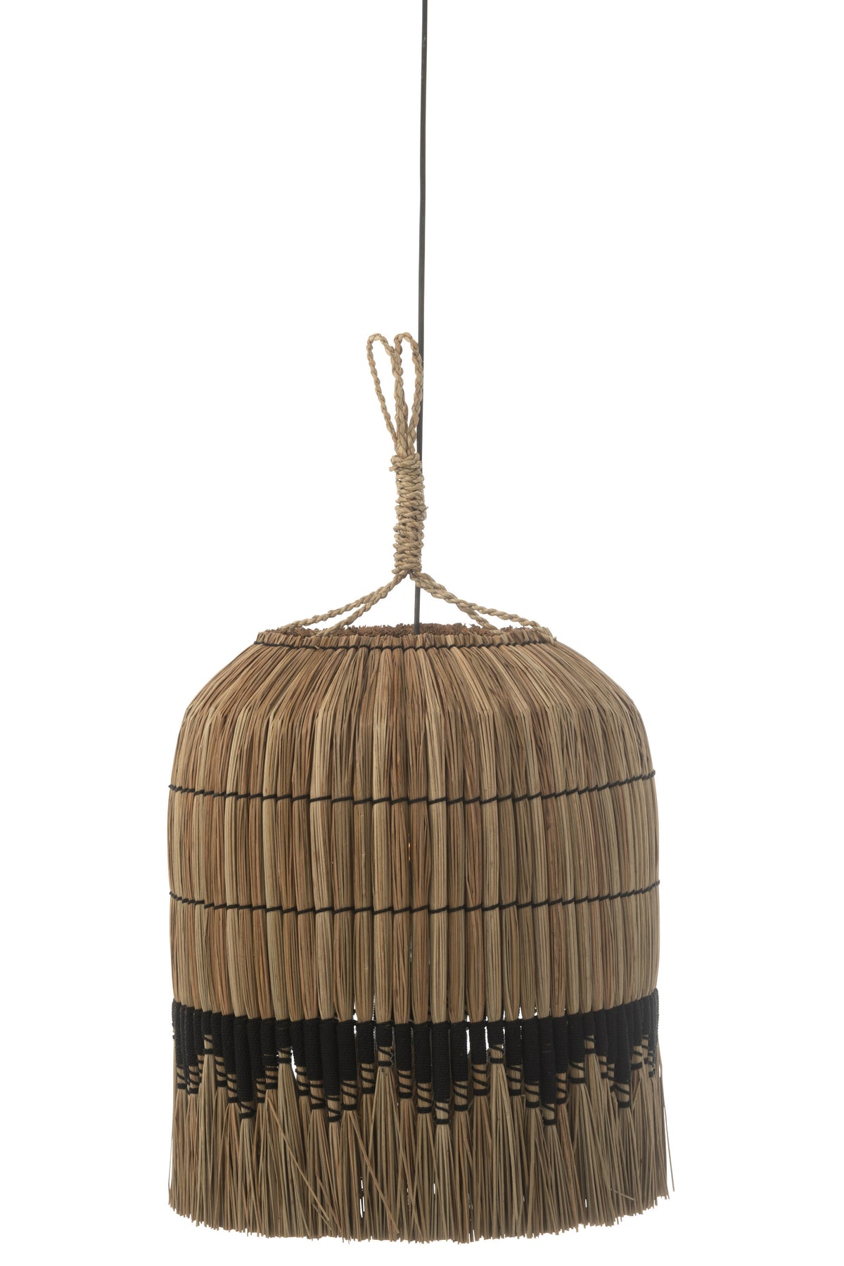 J-Line hanglamp Motief - gras - naturel/zwart