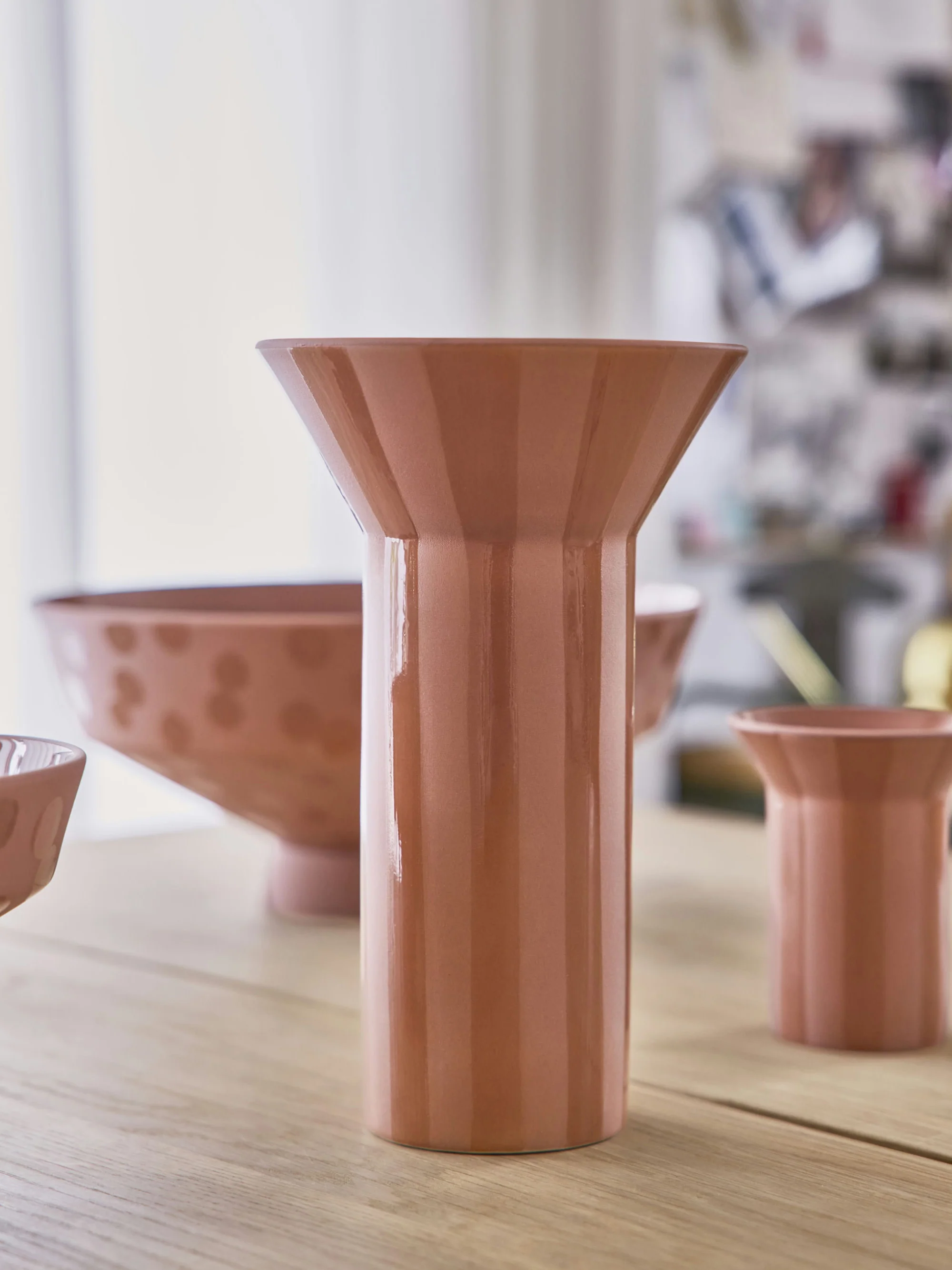 Handbemalte Vase Luonto, H 25 cm