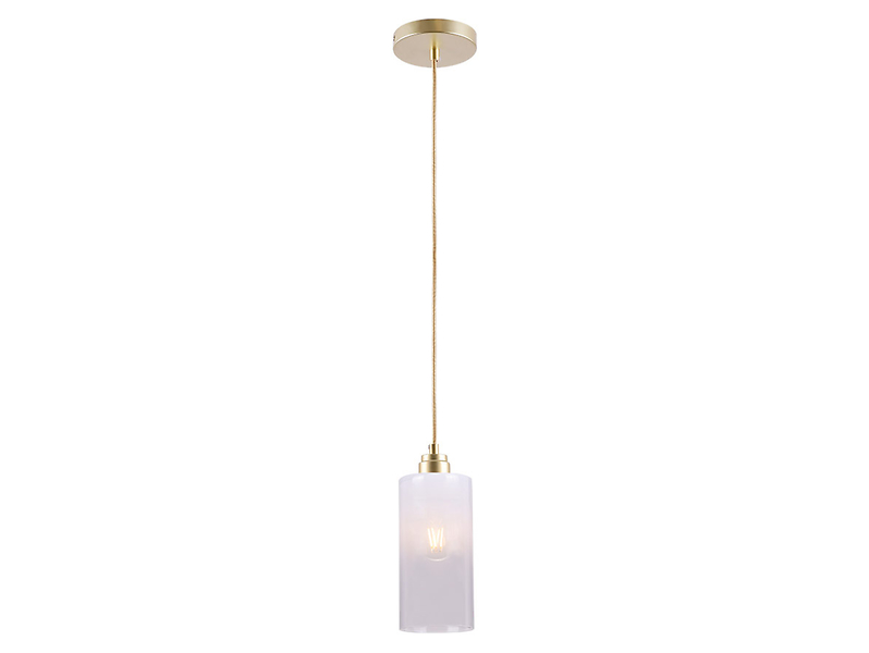Lampa wisząca Panthea szklana biało-złota