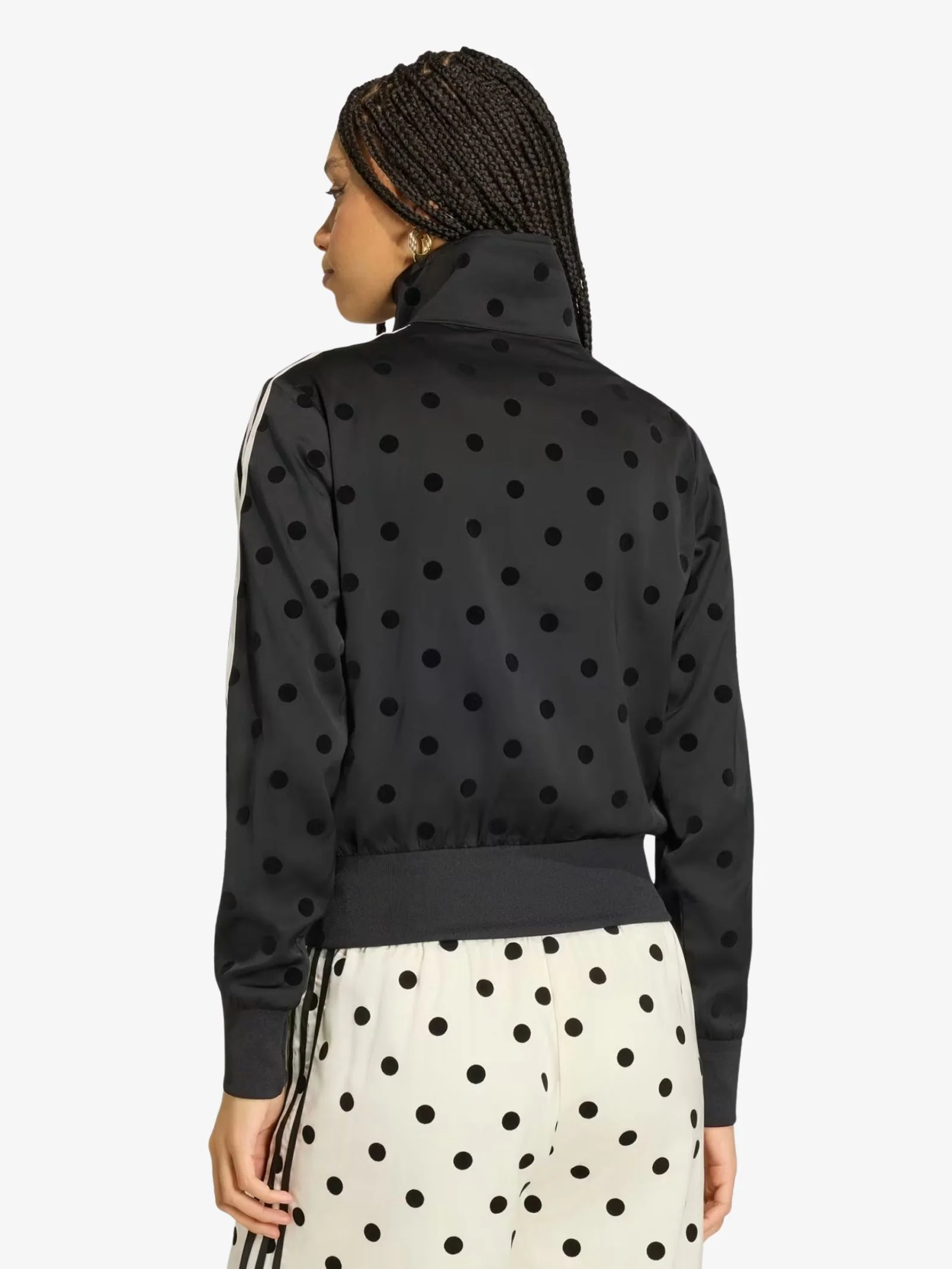 Satin Polka Dots Track Top