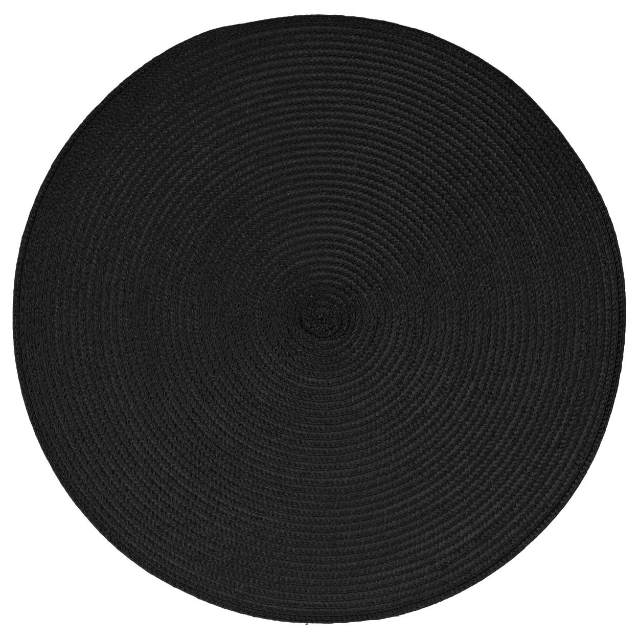 Podkładka na stół Braid black 38 cm okrągła mata