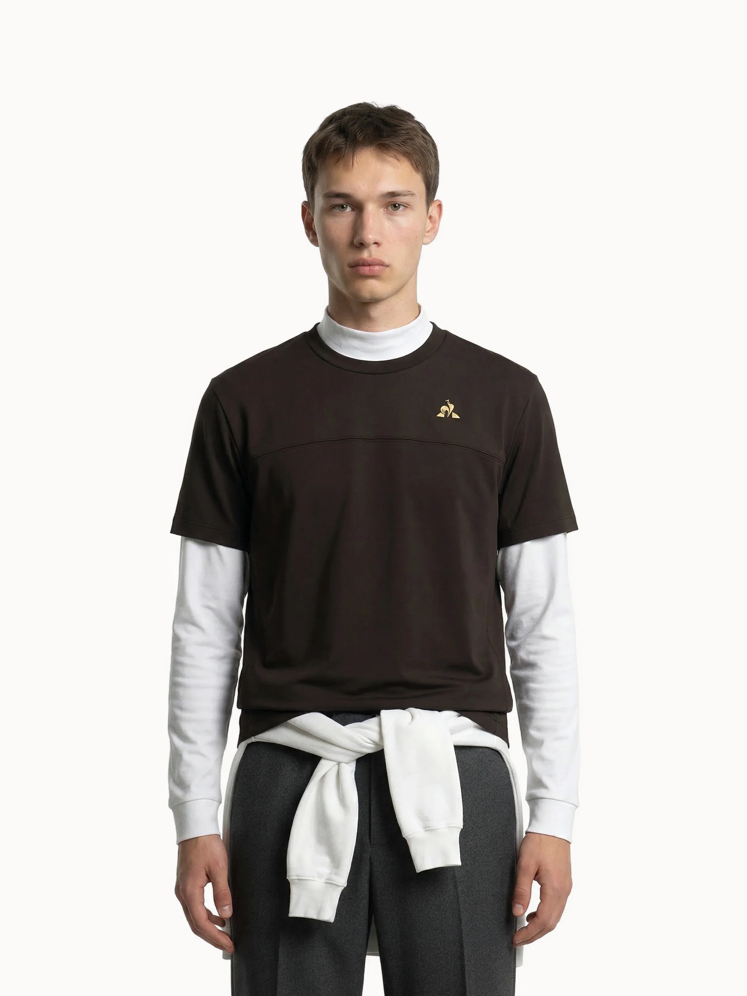 T-shirt Coq d'or avec empiècements côtés texturés