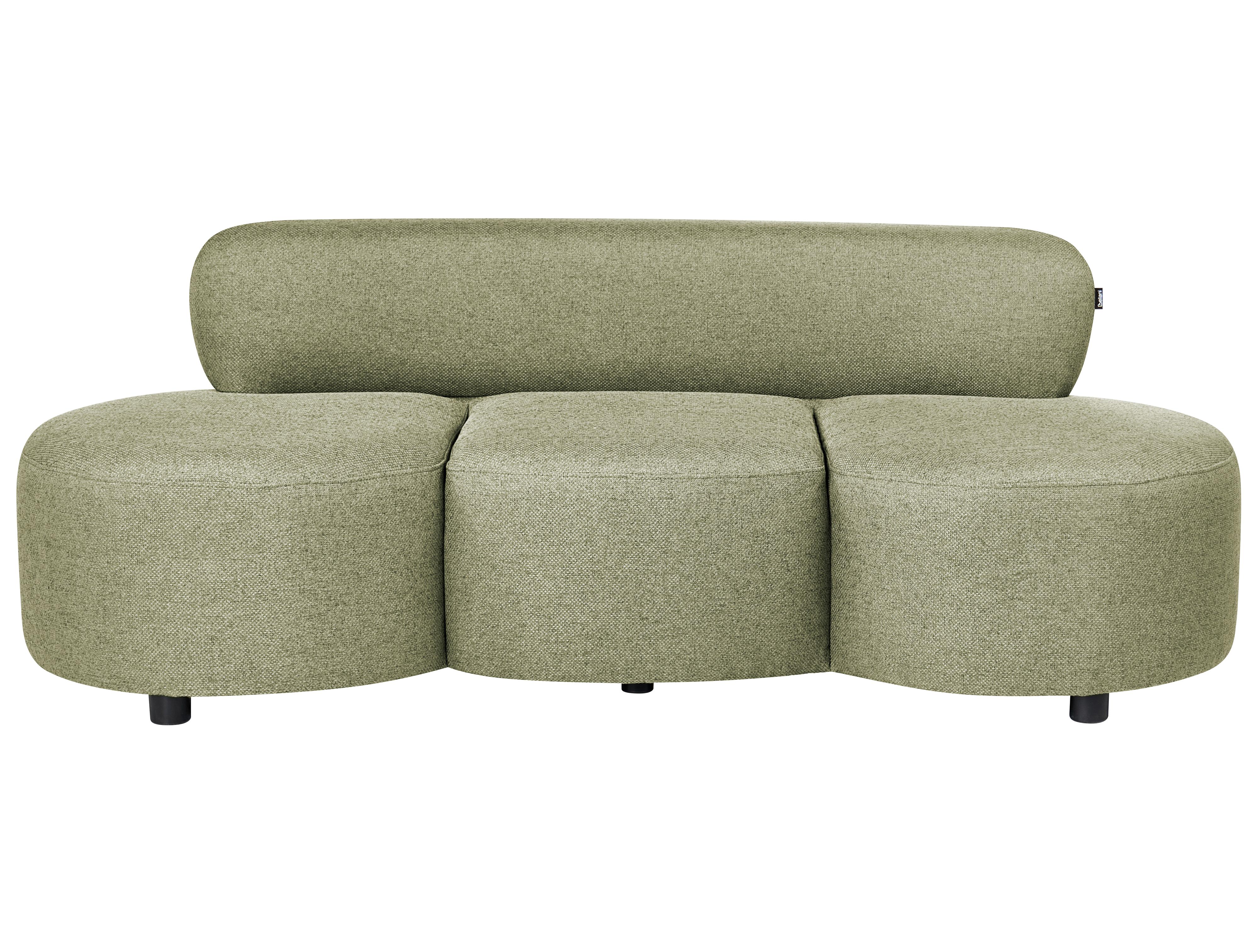 Sofa 3 Seater BLAVAND Fabric Olive Green