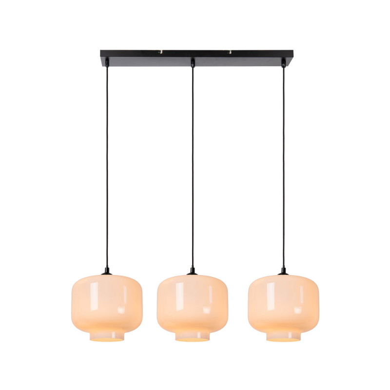 Suspension Medine opaline E27 3 x 40 LUCIDE