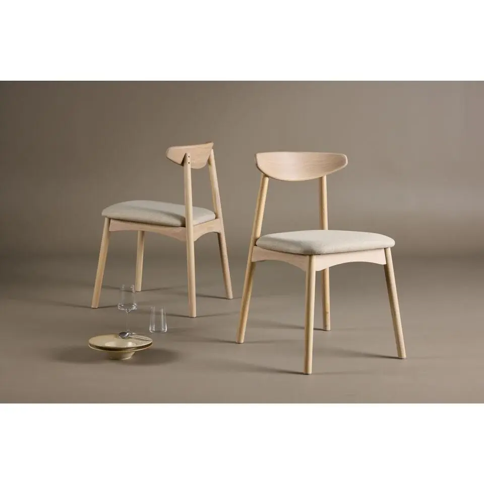 Svea - Umberto eetkamerstoel - eiken - whitewash