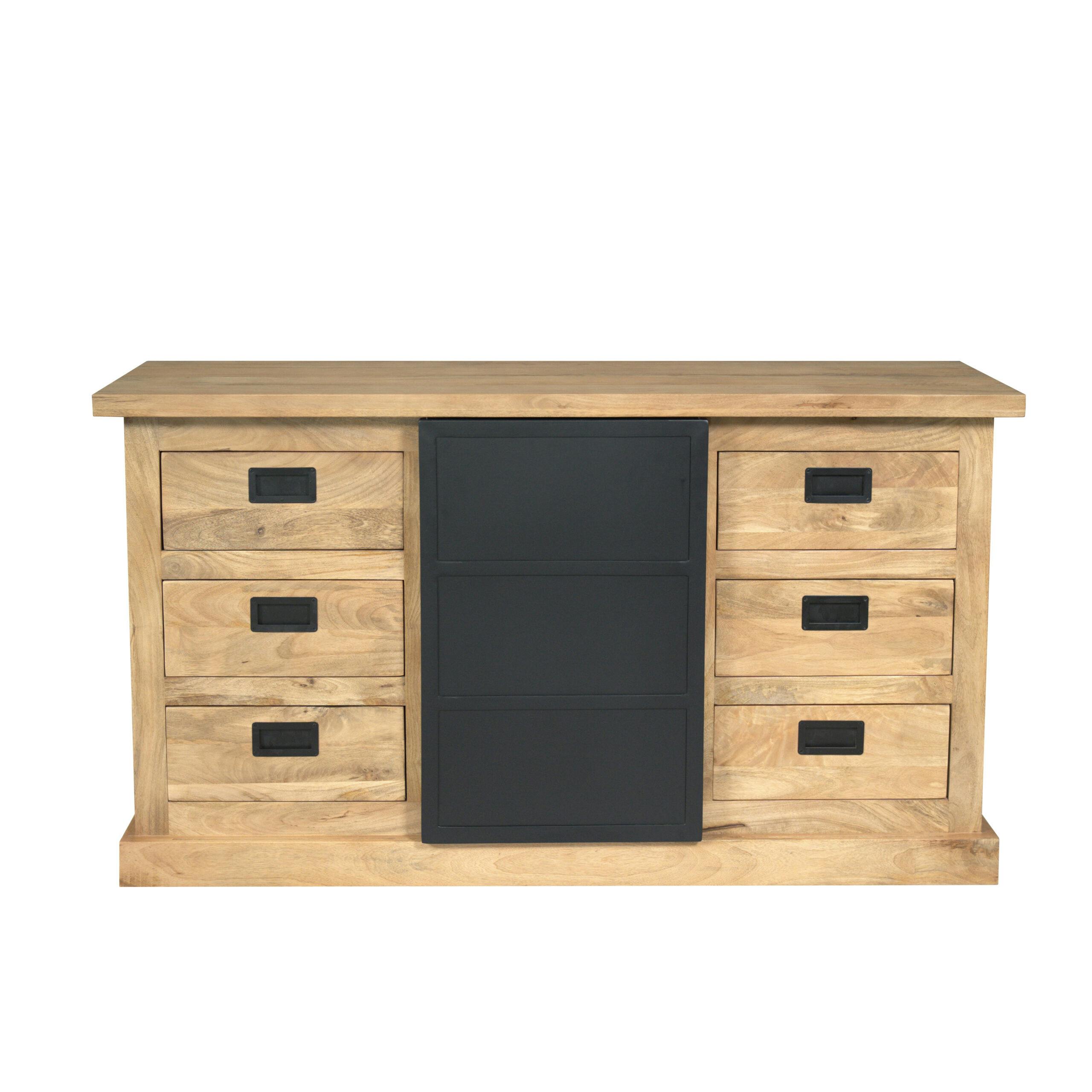 Buffet industriel moderne à porte coulissante 160 cm CEYLAN