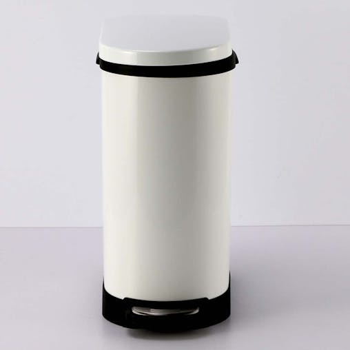 SOGA 4X Stainless Steel Foot Pedal Bin U Shape White 10L