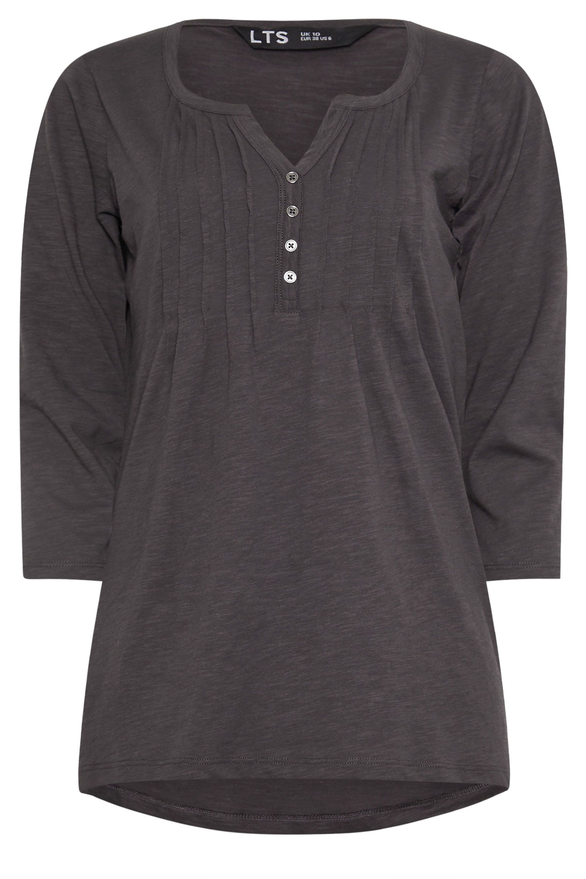 Long Tall Sally Tall 2 Pack Cotton Henley Tops