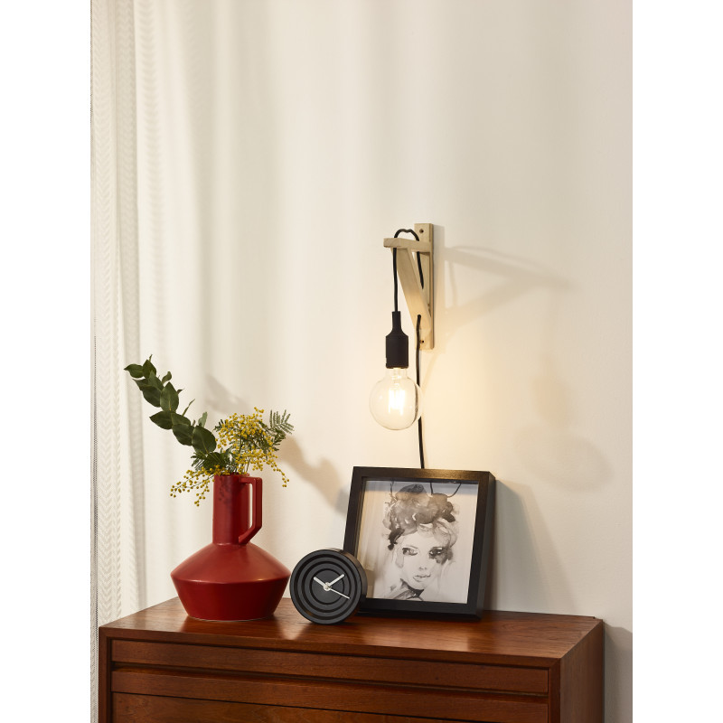 Applique Fix Wall noire E27 60 W LUCIDE