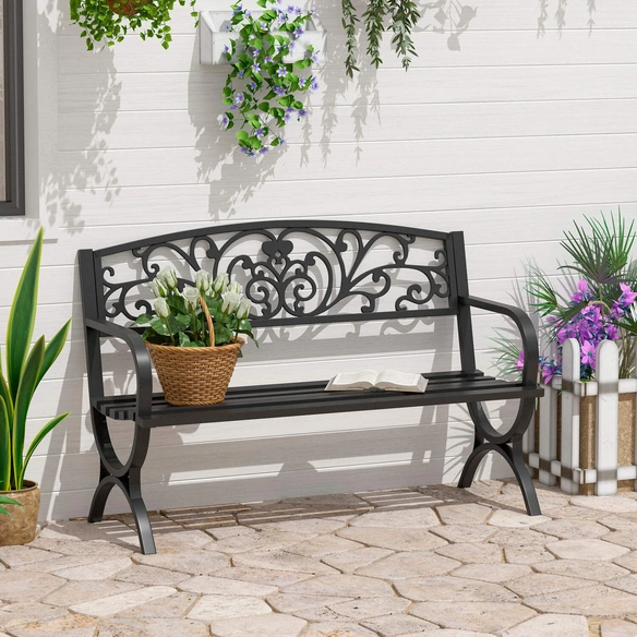 Gartenbank, 2-Sitzer, BxHxT: 127 x 85 x 60 cm