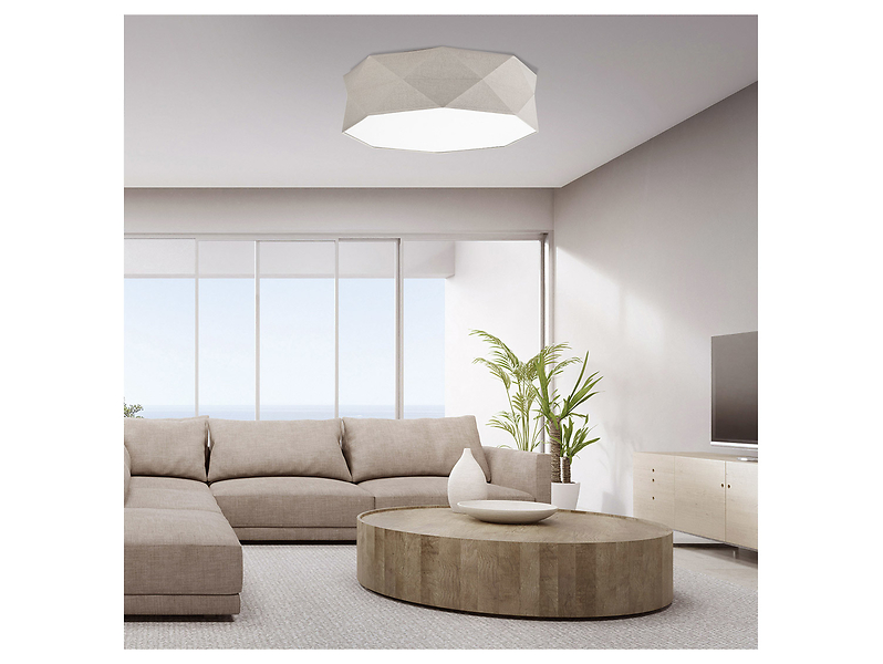Lampa sufitowa Kantoor4-punktowa tkaninowa beżowa