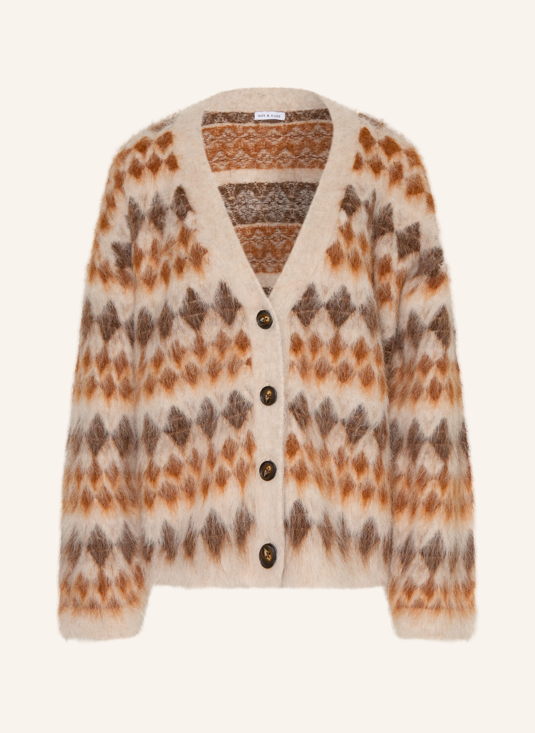 MRS & HUGS Oversized-Strickjacke mit Alpaka