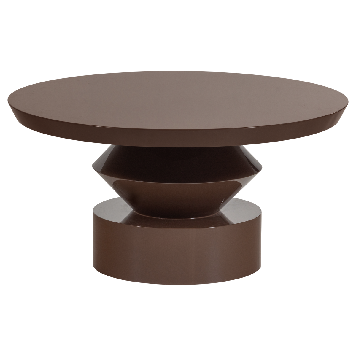 WOOOD salontafel Auren - Hout - Hoogglans Bruin - 42x80x80