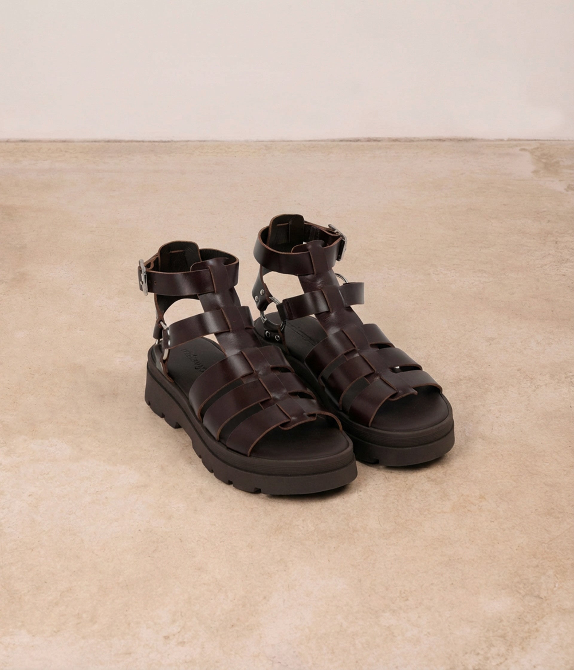 Sandales velours chocolat Edna