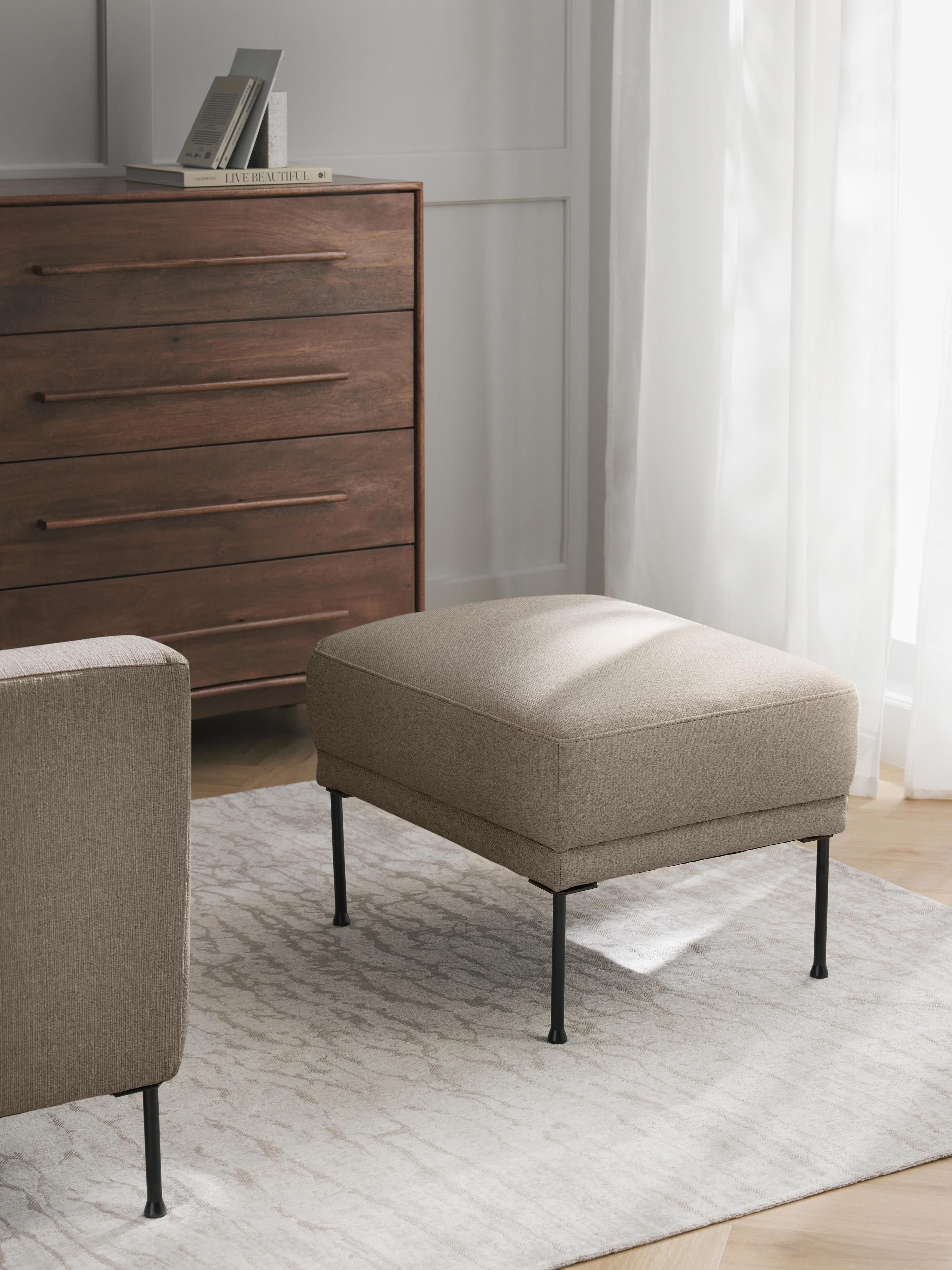 Sofa-Hocker Fluente mit Metall-Füßen