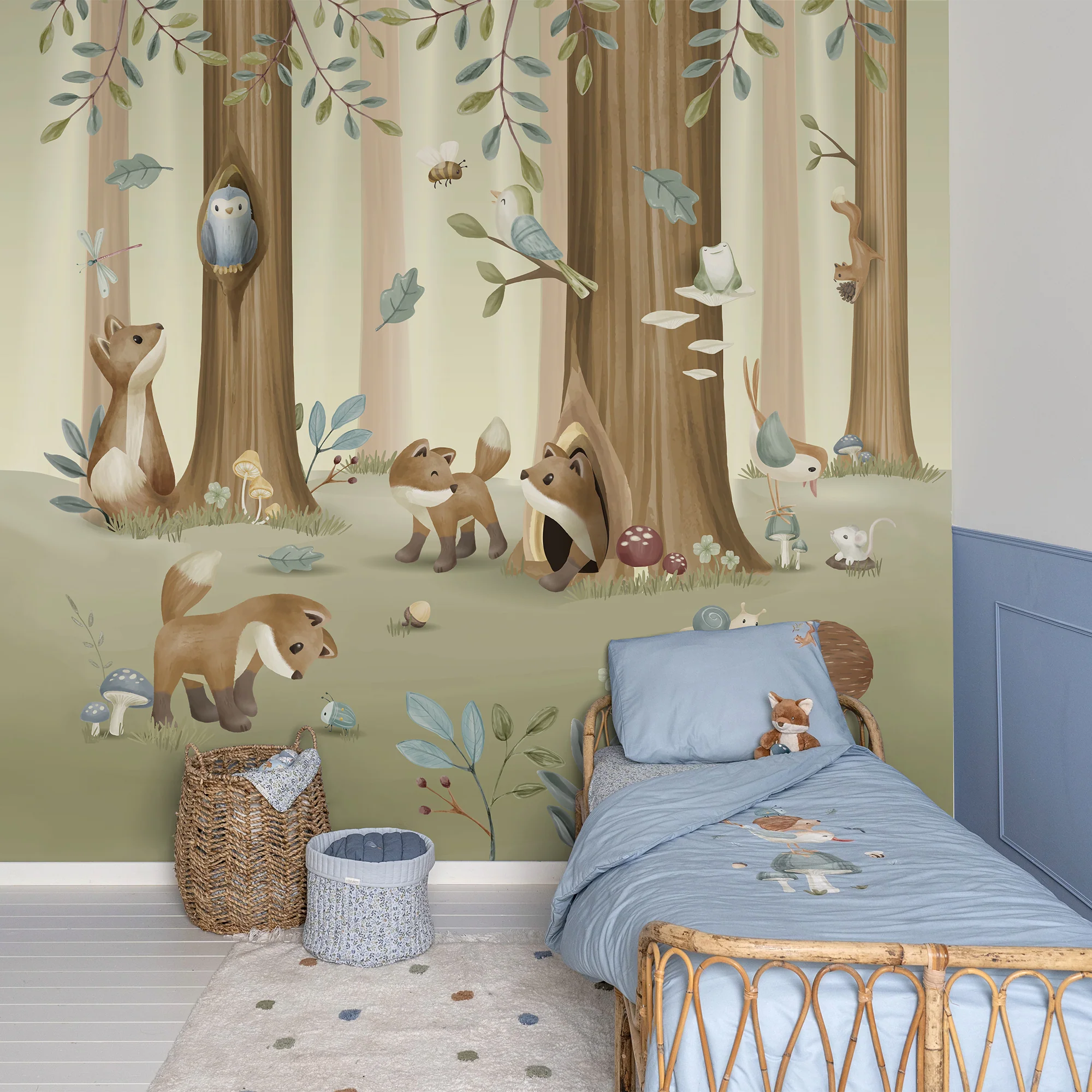 Little Dutch Papier peint panoramique XL FOREST FRIENDS 300 x 280 cm