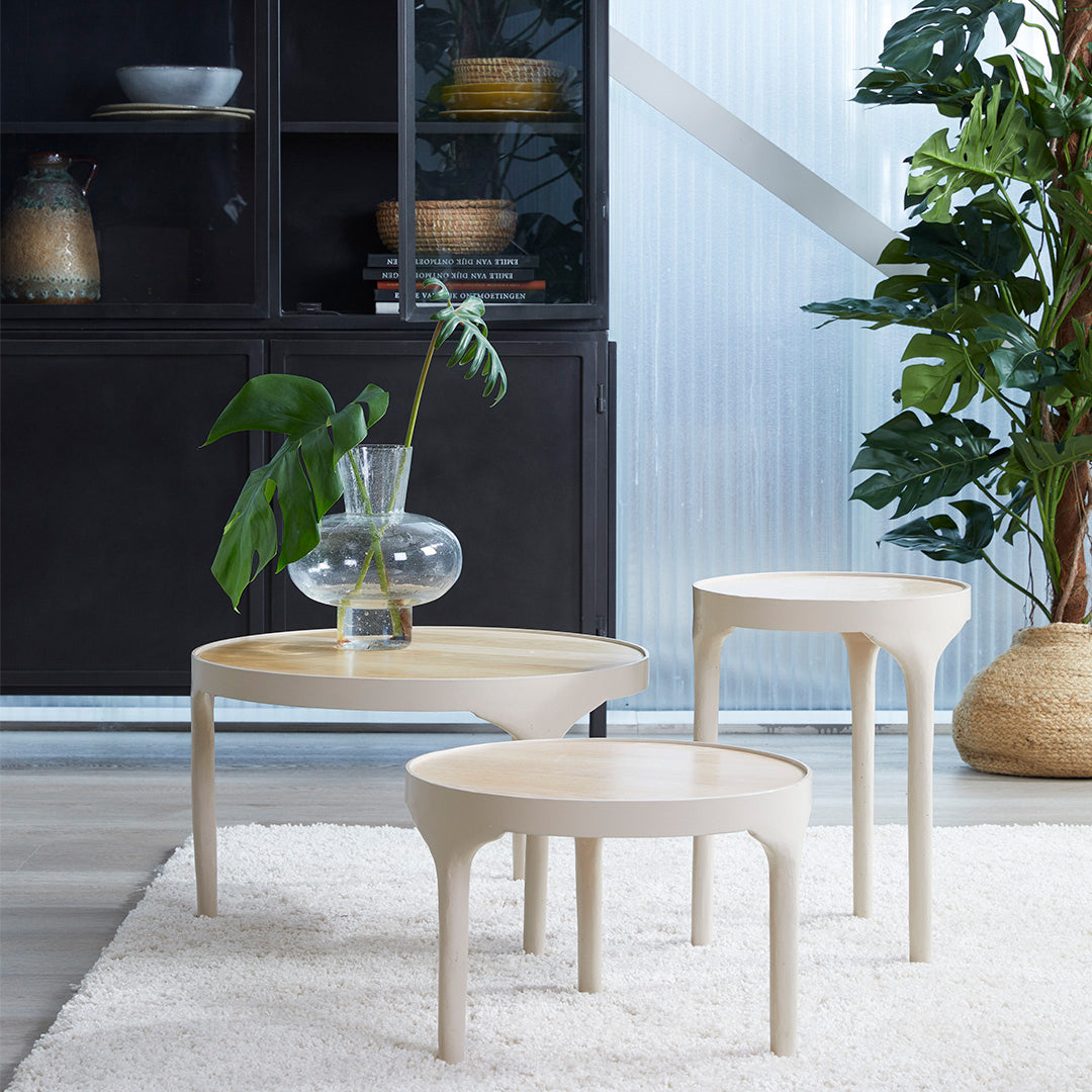 New Routz Iowa Salontafel H 32 x Ø 45 cm - Zand / Eiken