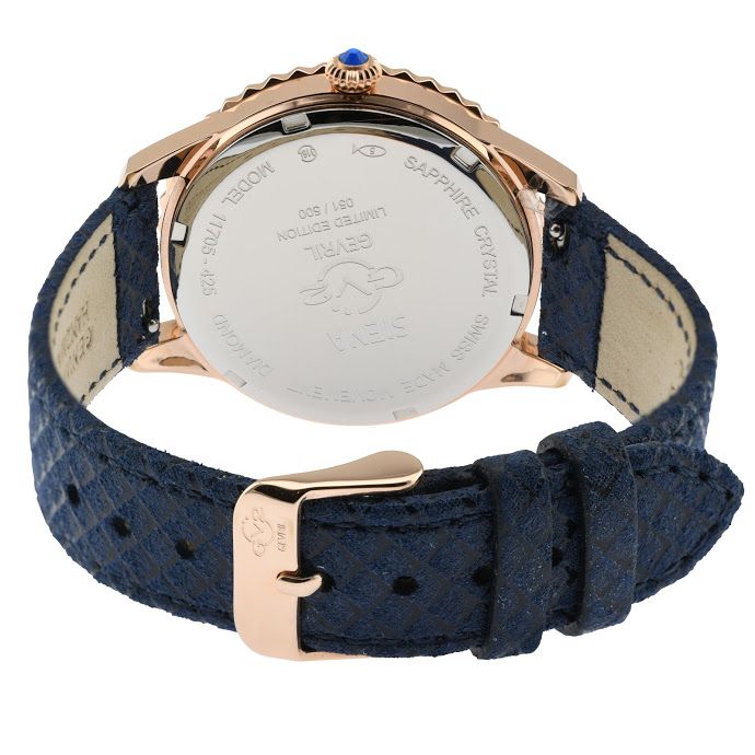 GV2 Siena, Swiss Quartz Watch, MOP Dial, Hand made Italian leather, and Sapphire Crystal