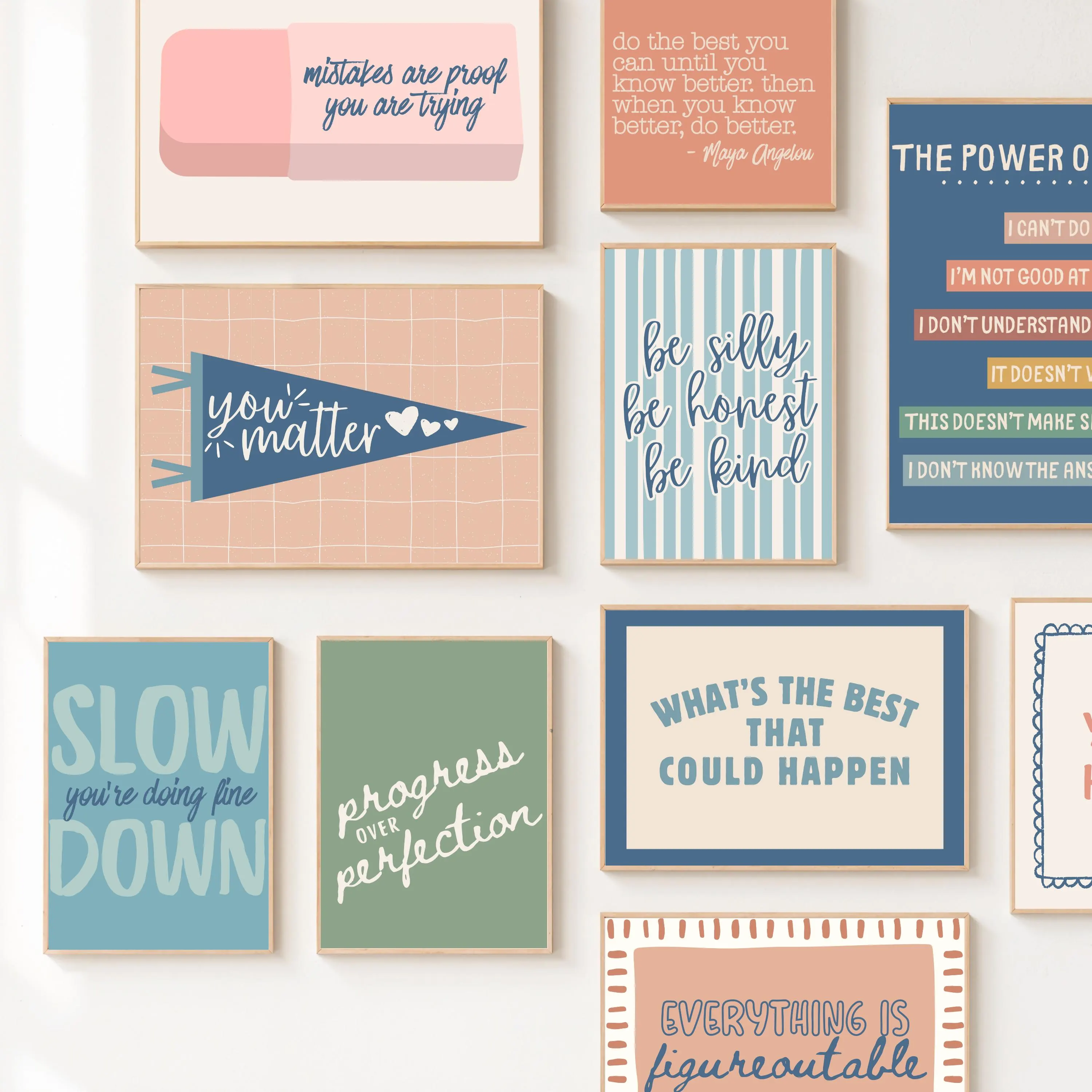 Motivational Classroom Posters Bundle | Printable Classroom Decor | Growth Mindset Wall Art | Digital Download