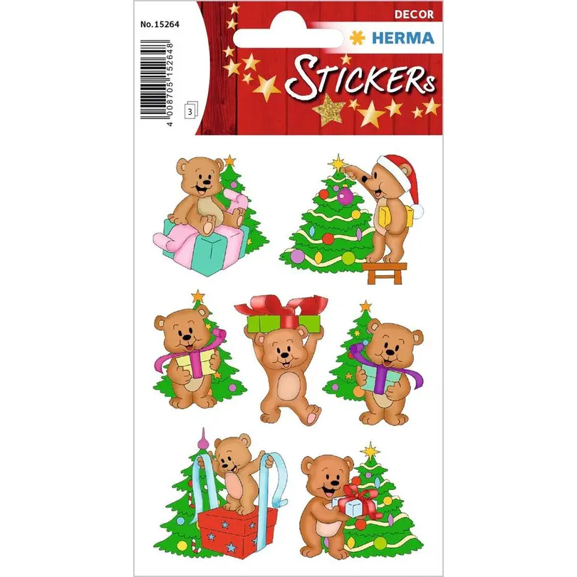 Sticker 3er-Set Weihnachtsbären