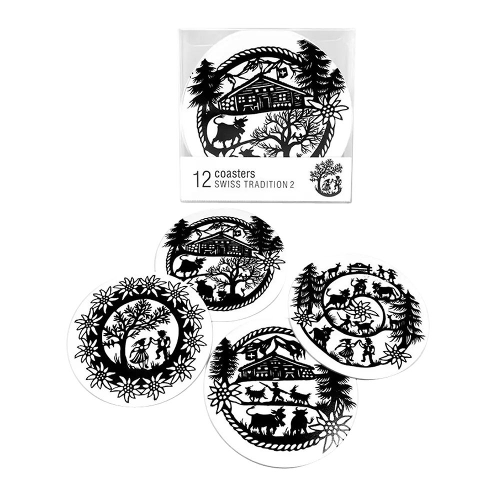 Untersetzer 12er-Set Swiss Tradition