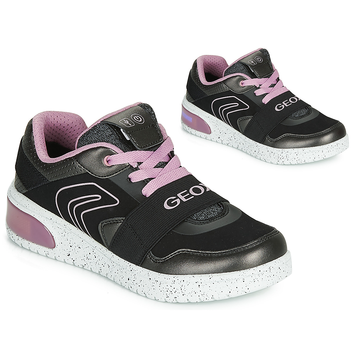Geox - J XLED GIRL - Black / Pink / Led