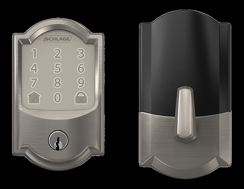 Schlage Encode Camelot Electronic Smart Touch-Screen Keypad Deadbolt Door Lock, Satin Nickel