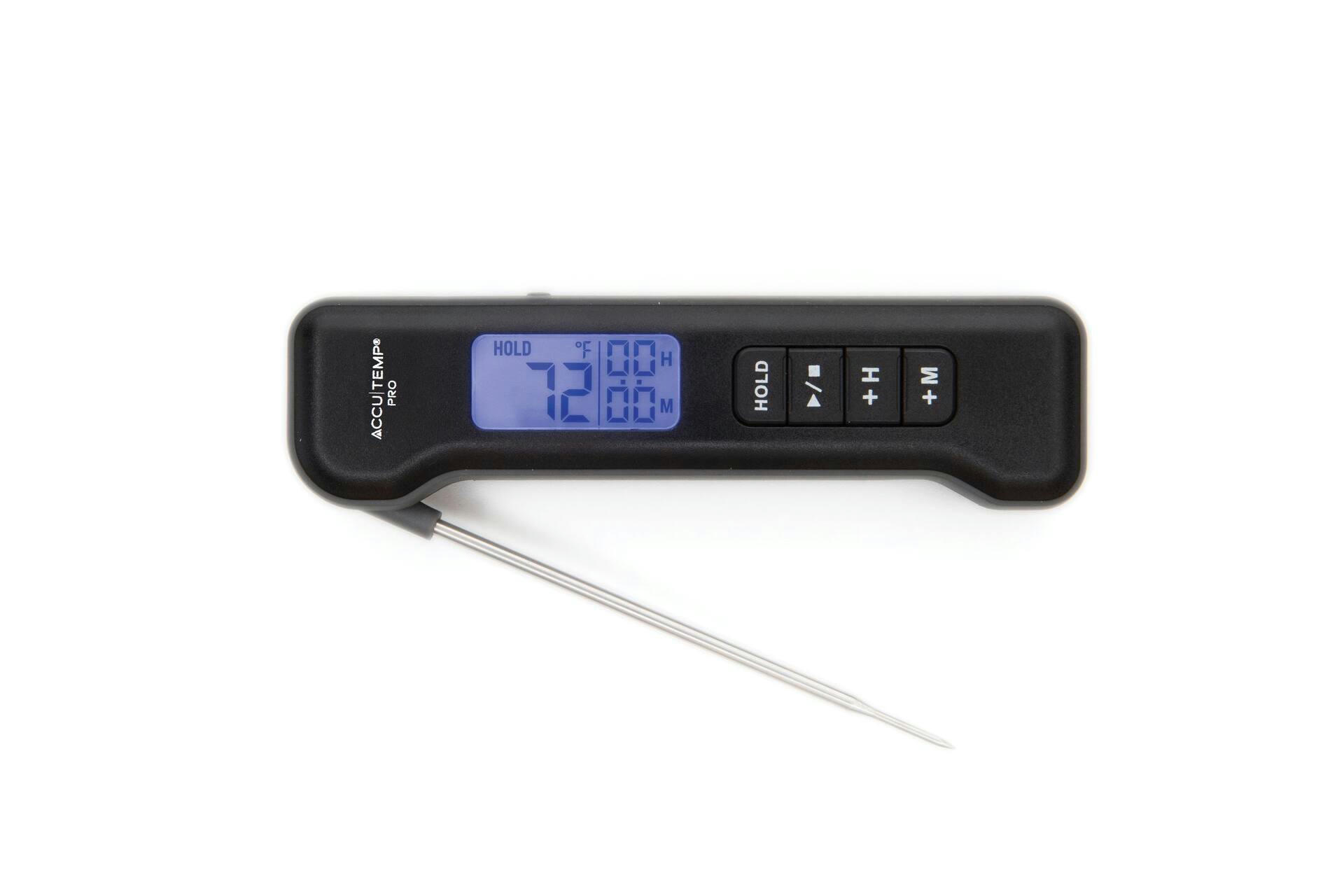 Accutemp Pro Digital Instant Read Cooking/Meat Thermometer with Backlight Display, Black/Grey
