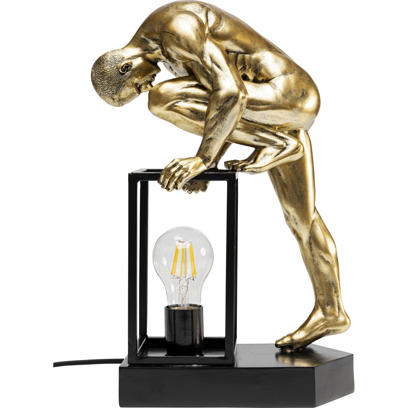 Kare Design tafellamp - man beklimt - goud