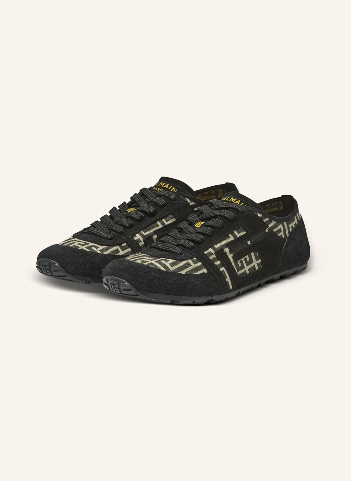 BALMAIN Sneakers Racer 45 aus Monogramm-Jacquard