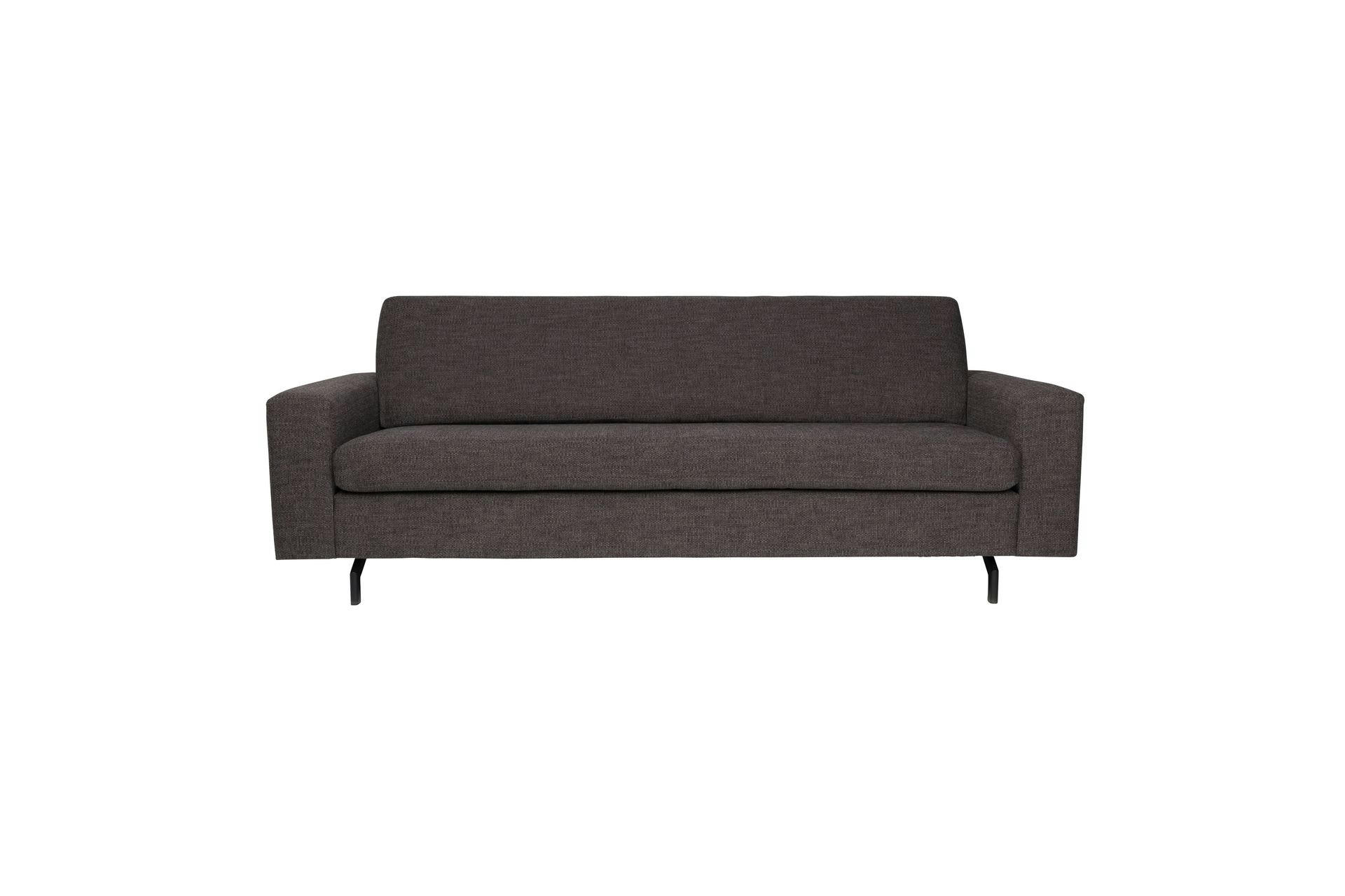 JEAN - Canapé 2,5 places en tissu anthracite