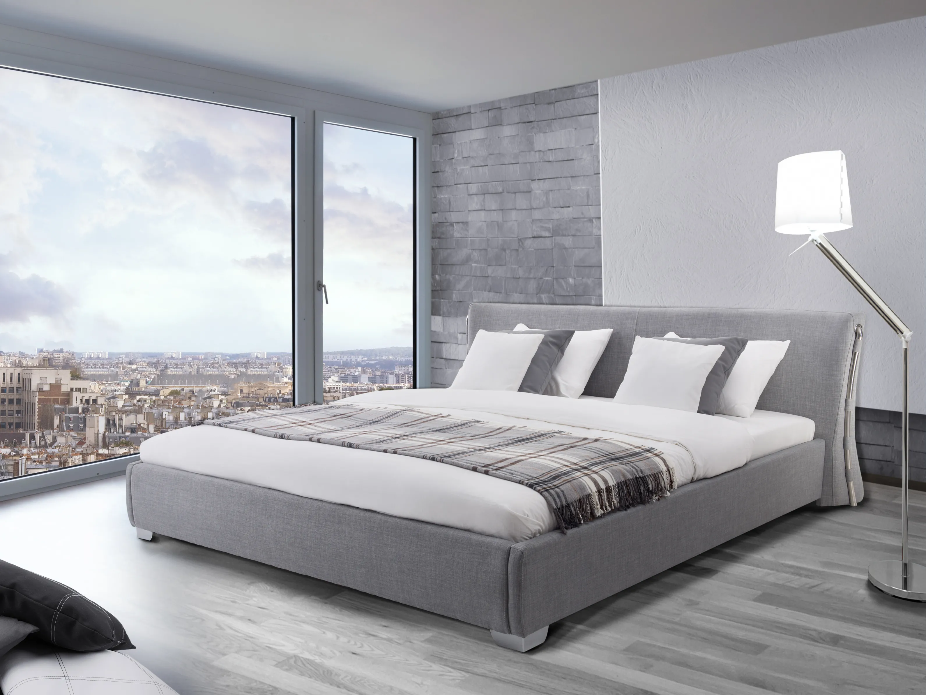 Bed Fabric PARIS 140 x 200 cm (EU Double) Grey