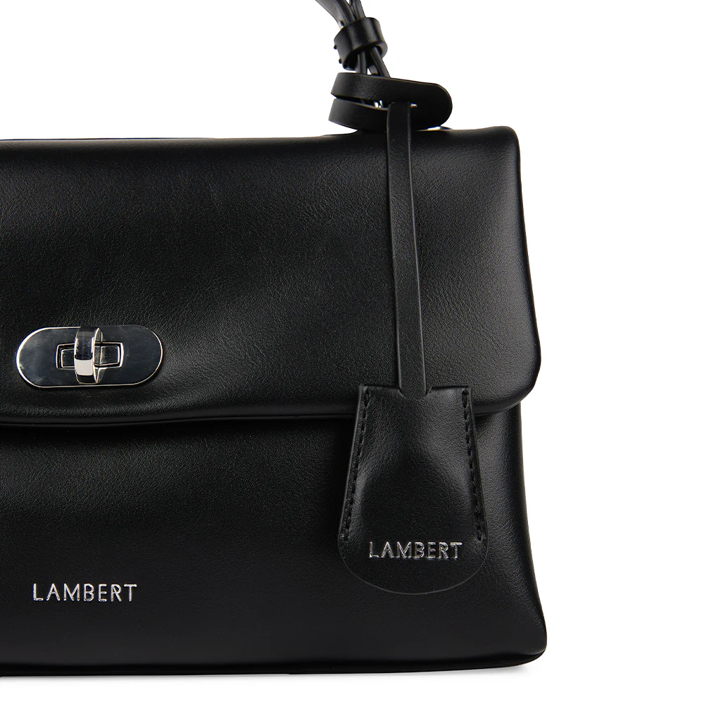The Freya – 2-in-1 Black Vegan Leather Handbag