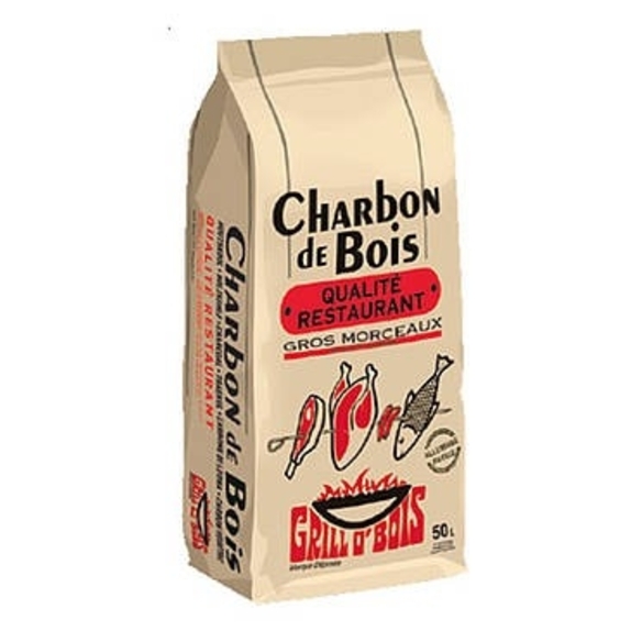 Sac de Charbon de bois 50L (Qualité Restaurant) - Grill O'bois
