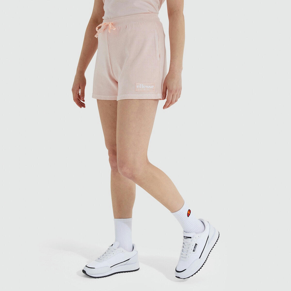 Short côtelé Seta logo patch satin