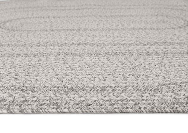 Mika Grey Braided Flatweave Indoor Outdoor Oval Rug