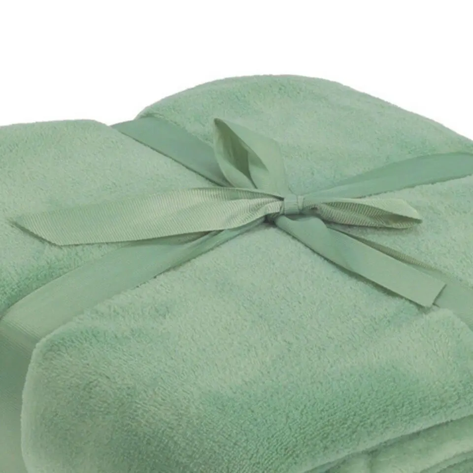 H&S Fleece dekentje - groen - 180 x 230 cm - polyester