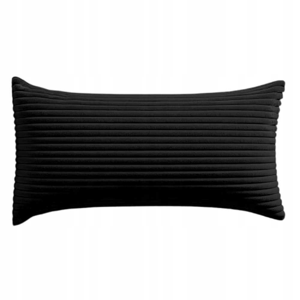 Poszewki premium na poduszki 45x25 cm welur sztruks CZARNY