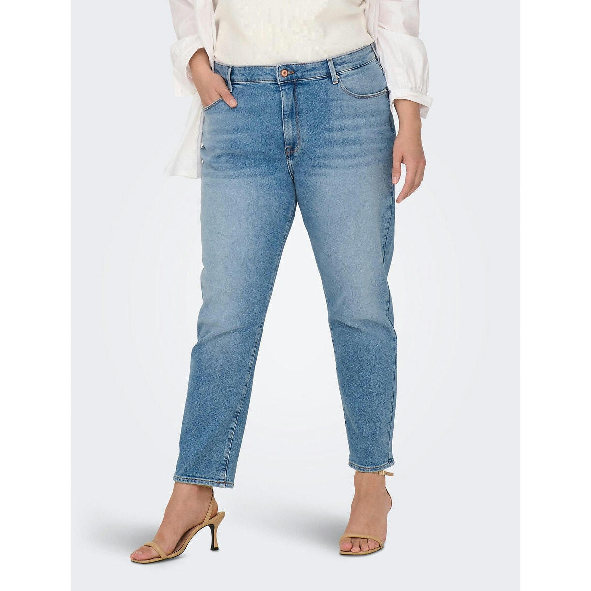 Jean  droit, taille haute