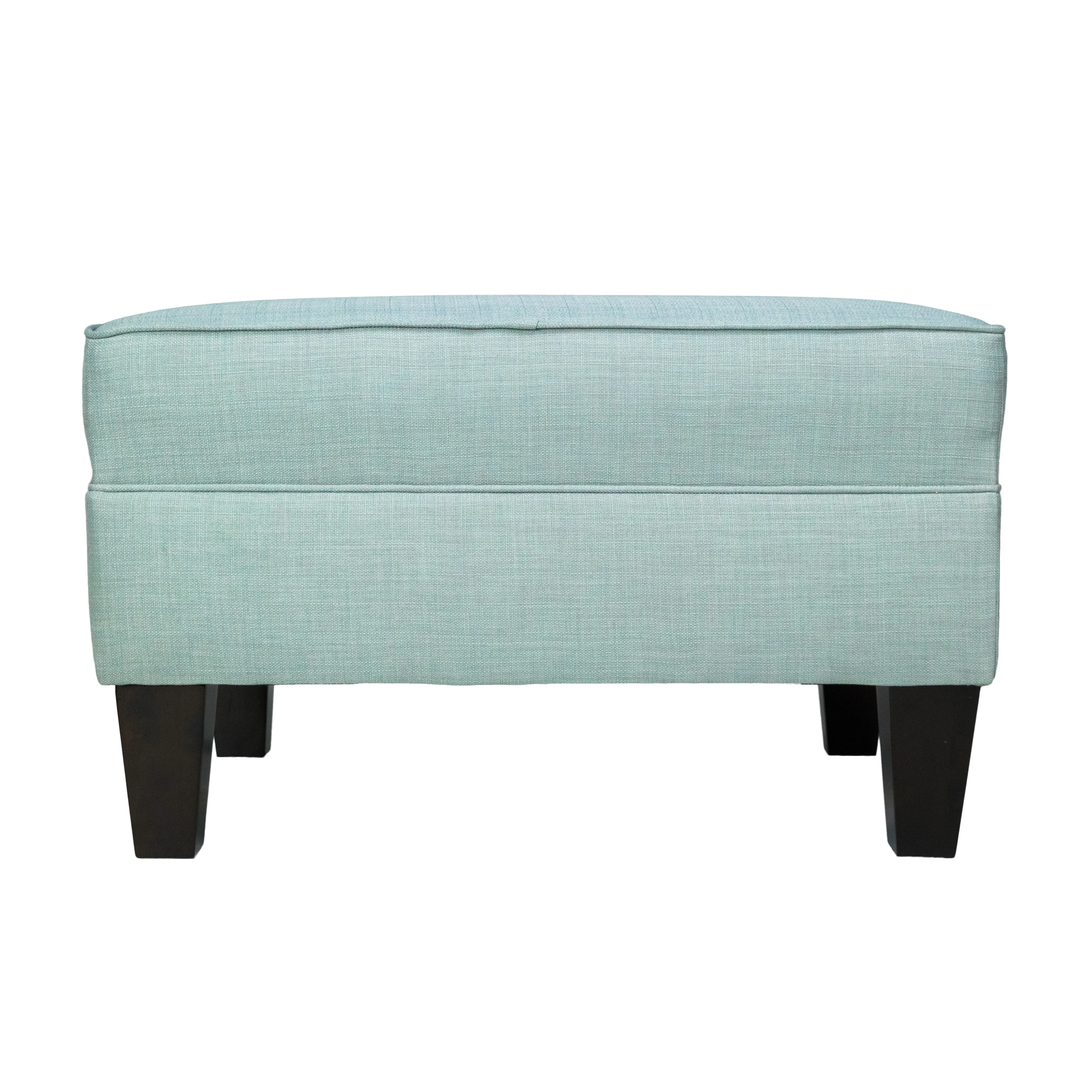 MJL Furniture Parker Fabric Upholstered Square Welted Ottoman