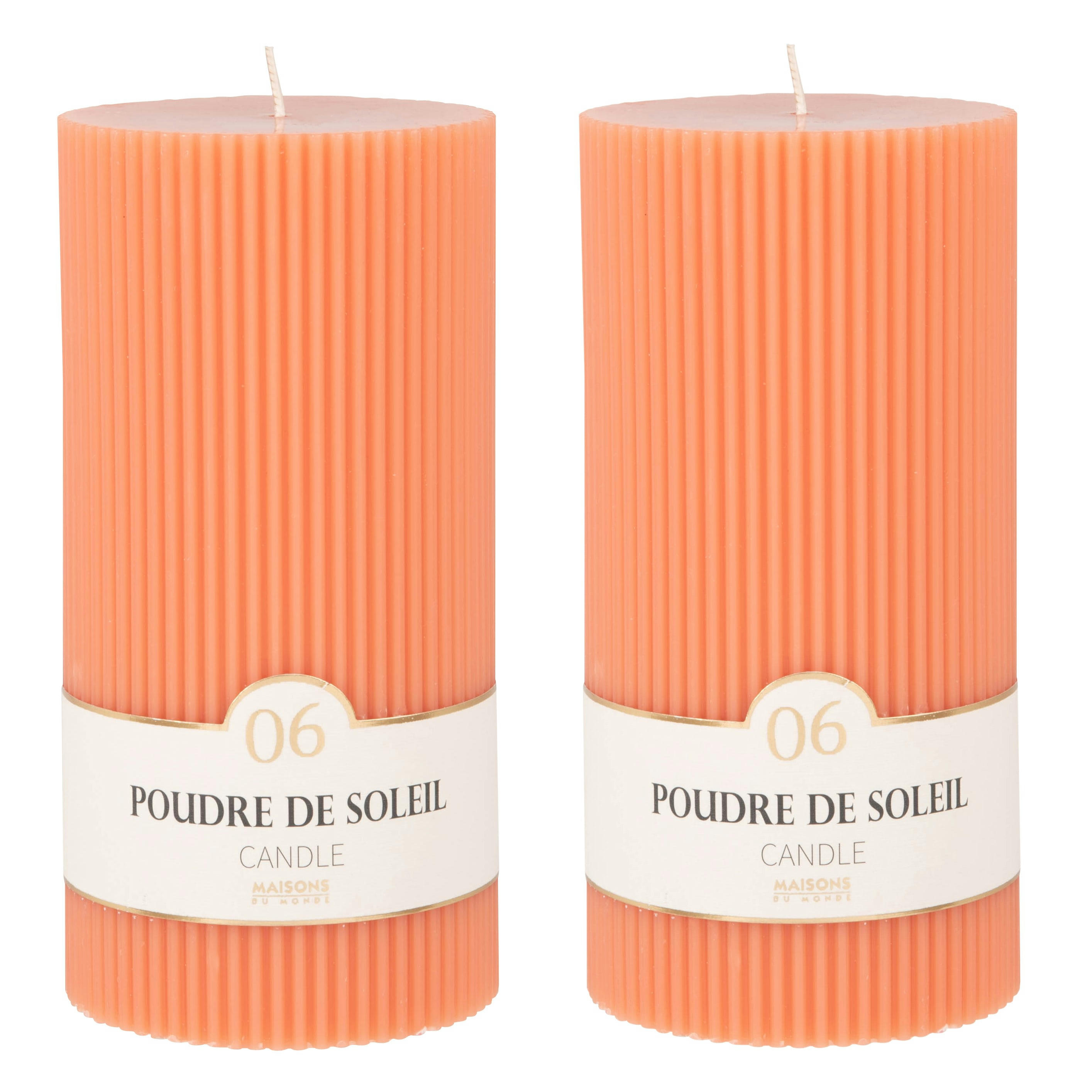 COLORAMA - Bougie striée parfumée terracotta H18, 1000g