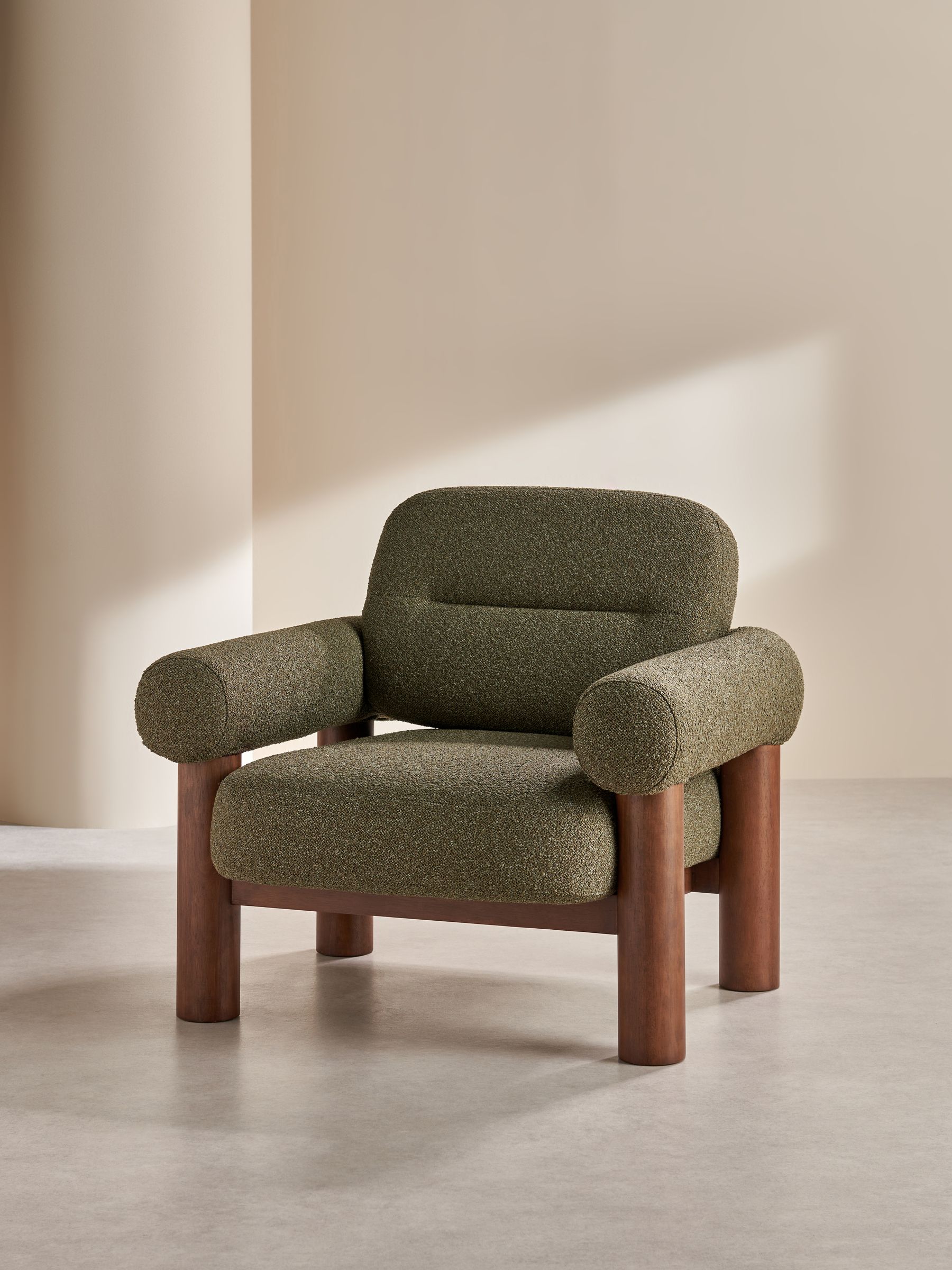 Maxton Chair in Green Pax Boucle