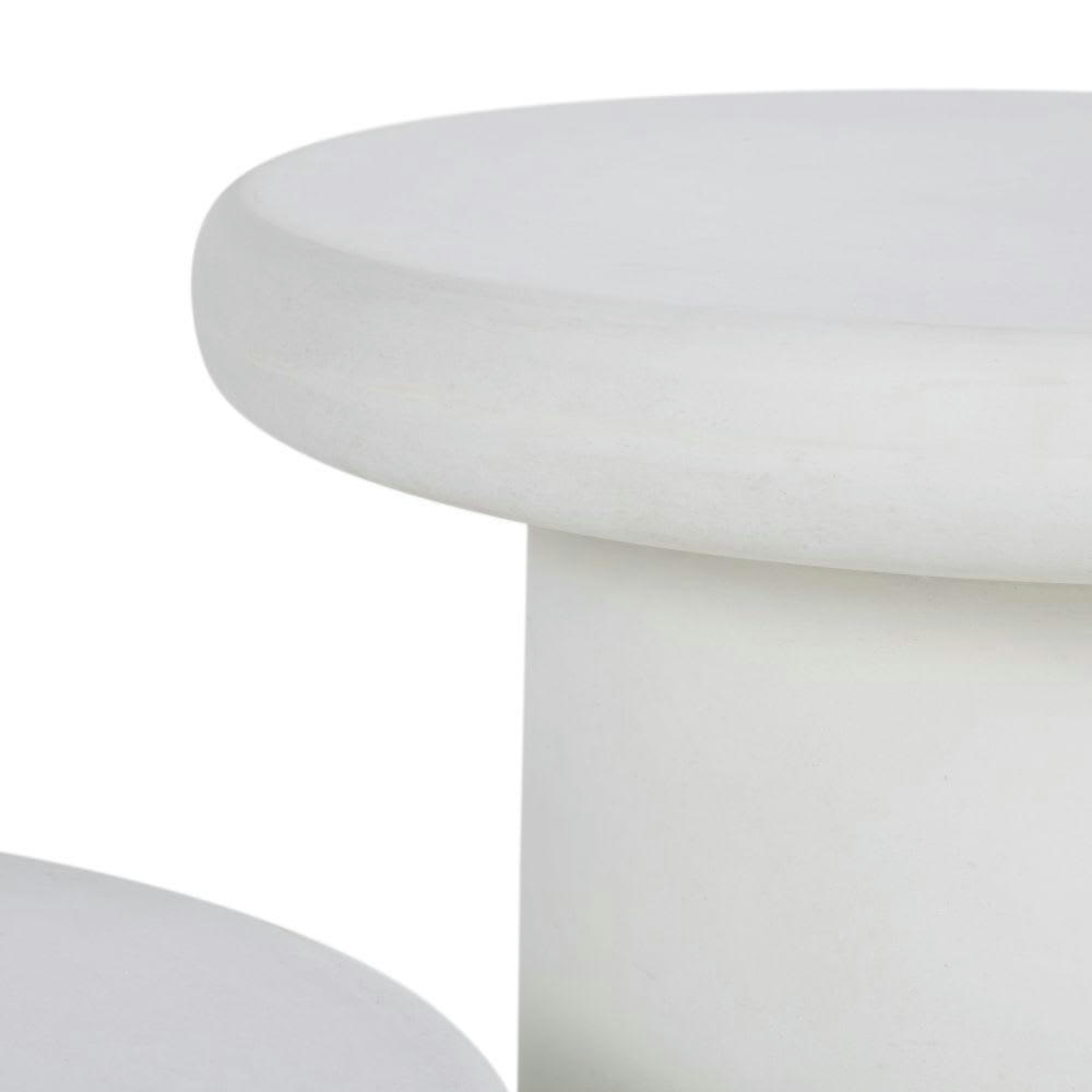 - Ensemble de 2 bouts de canapé en magnésie blanche