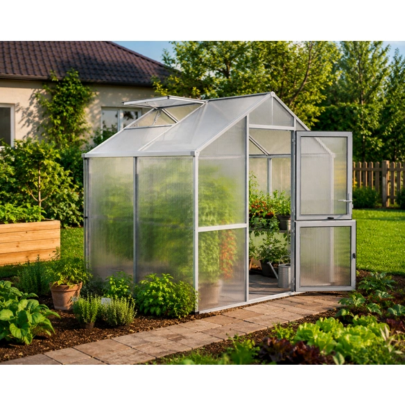 Gewächshaus »Iris«, 5,06 m², silberfarben