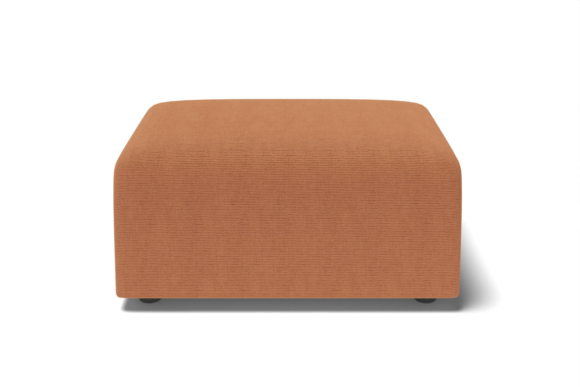 MILO - Pouf carré en tissu   rouille