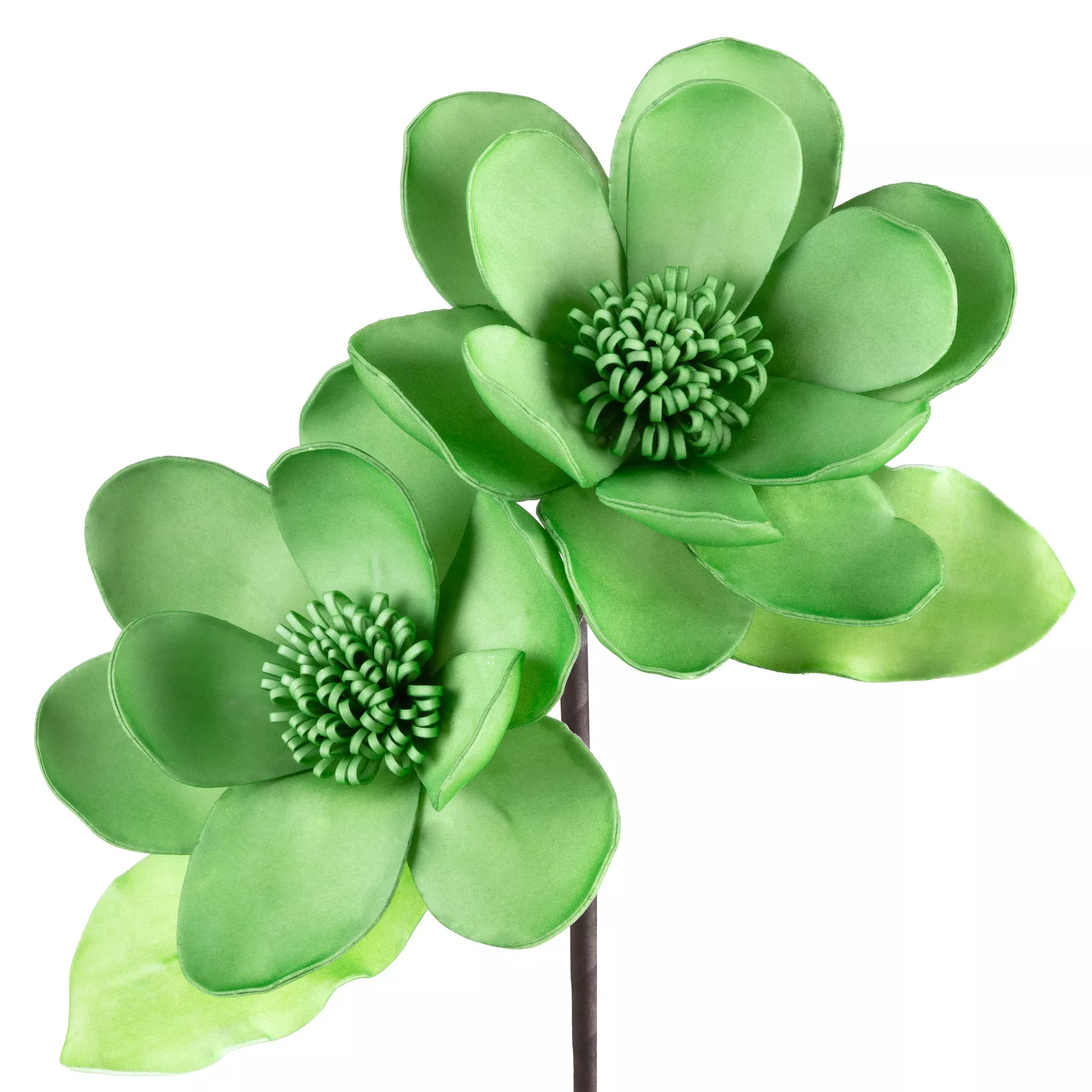 Kwiat sztuczny zielony z pianki foamiran 70 cm