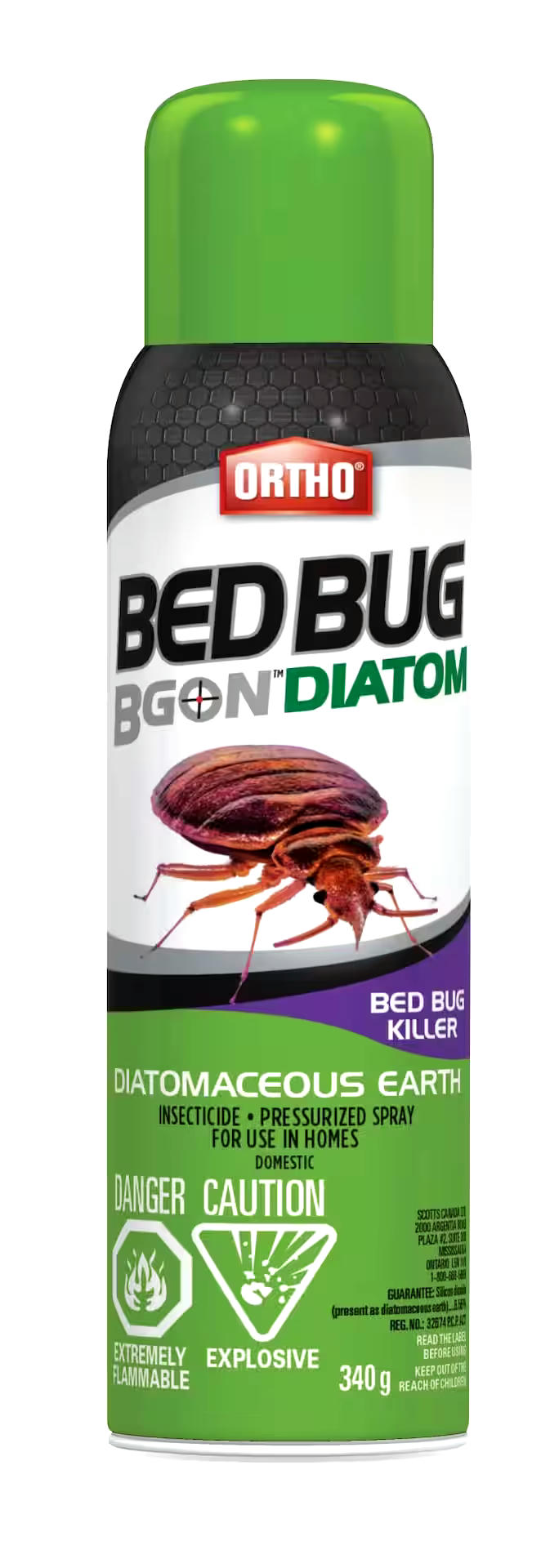 Ortho® Bed Bug B Gon™ Diatom Bed Bug Killer Aerosol with Diatomaceous Earth, 340-g