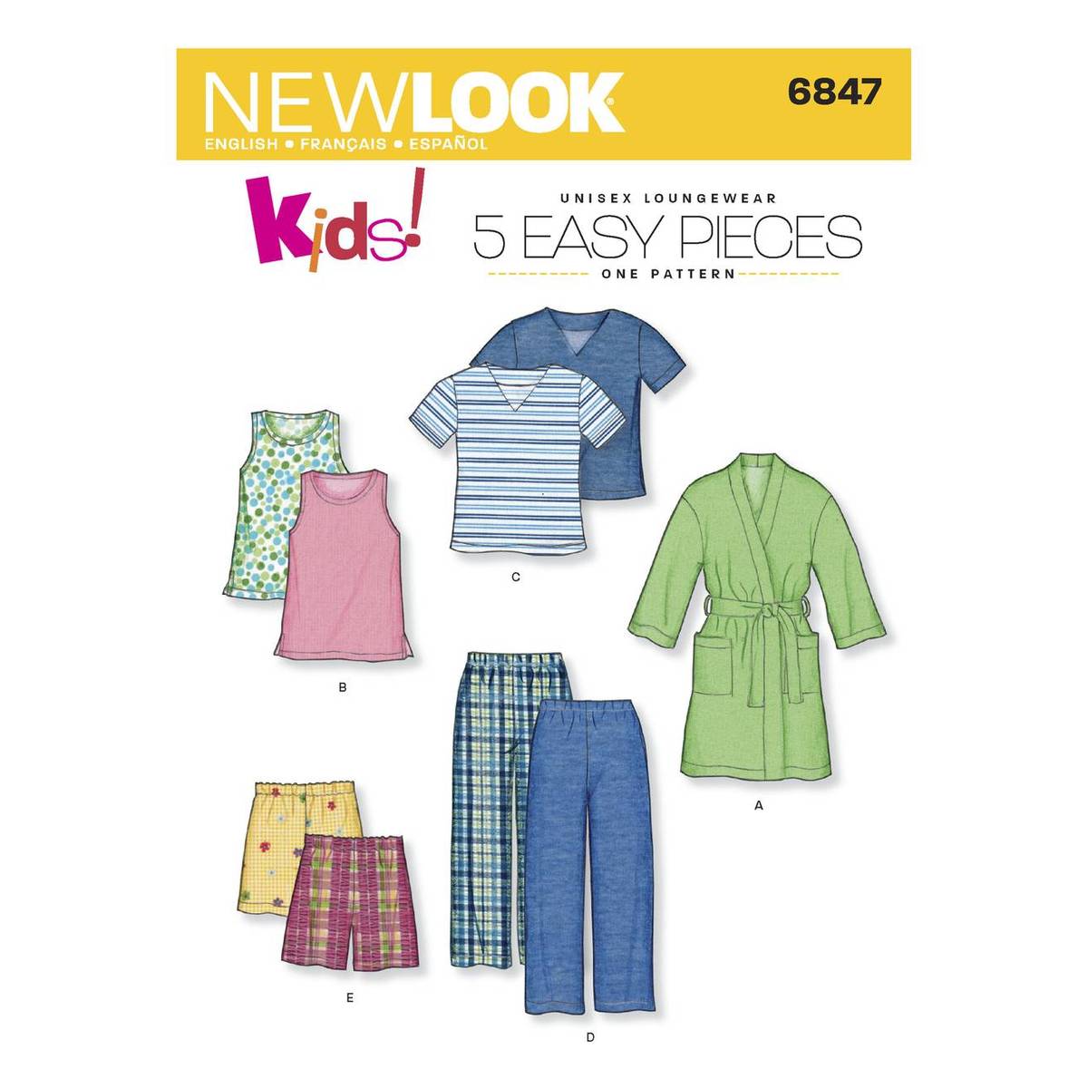 New Look Child Sleepwear Sewing Pattern 6847